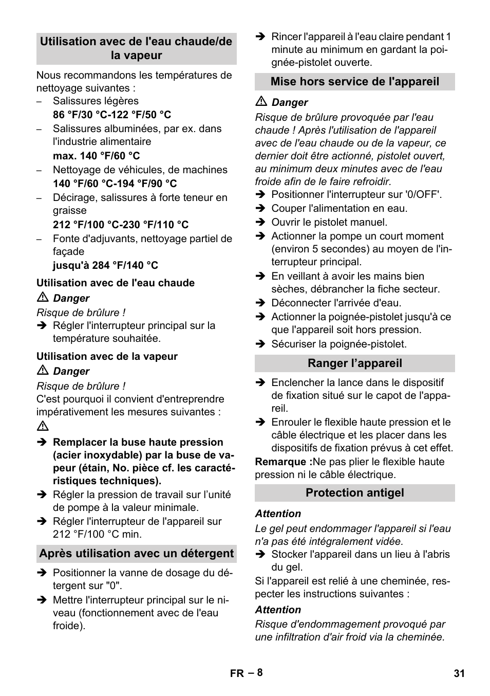 Karcher HDS 3-0-20 C Ea User Manual | Page 31 / 60