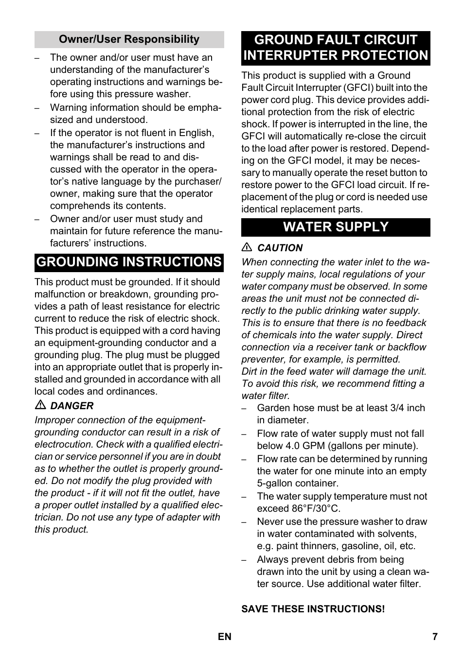 Karcher HDS 3-0-20 C Ea User Manual | Page 7 / 60