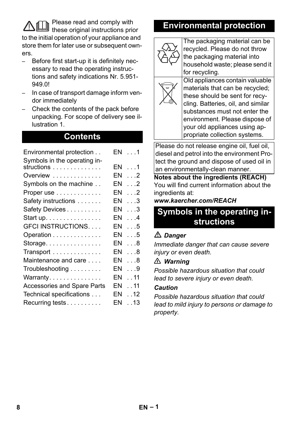 Karcher HDS 3-0-20 C Ea User Manual | Page 8 / 60