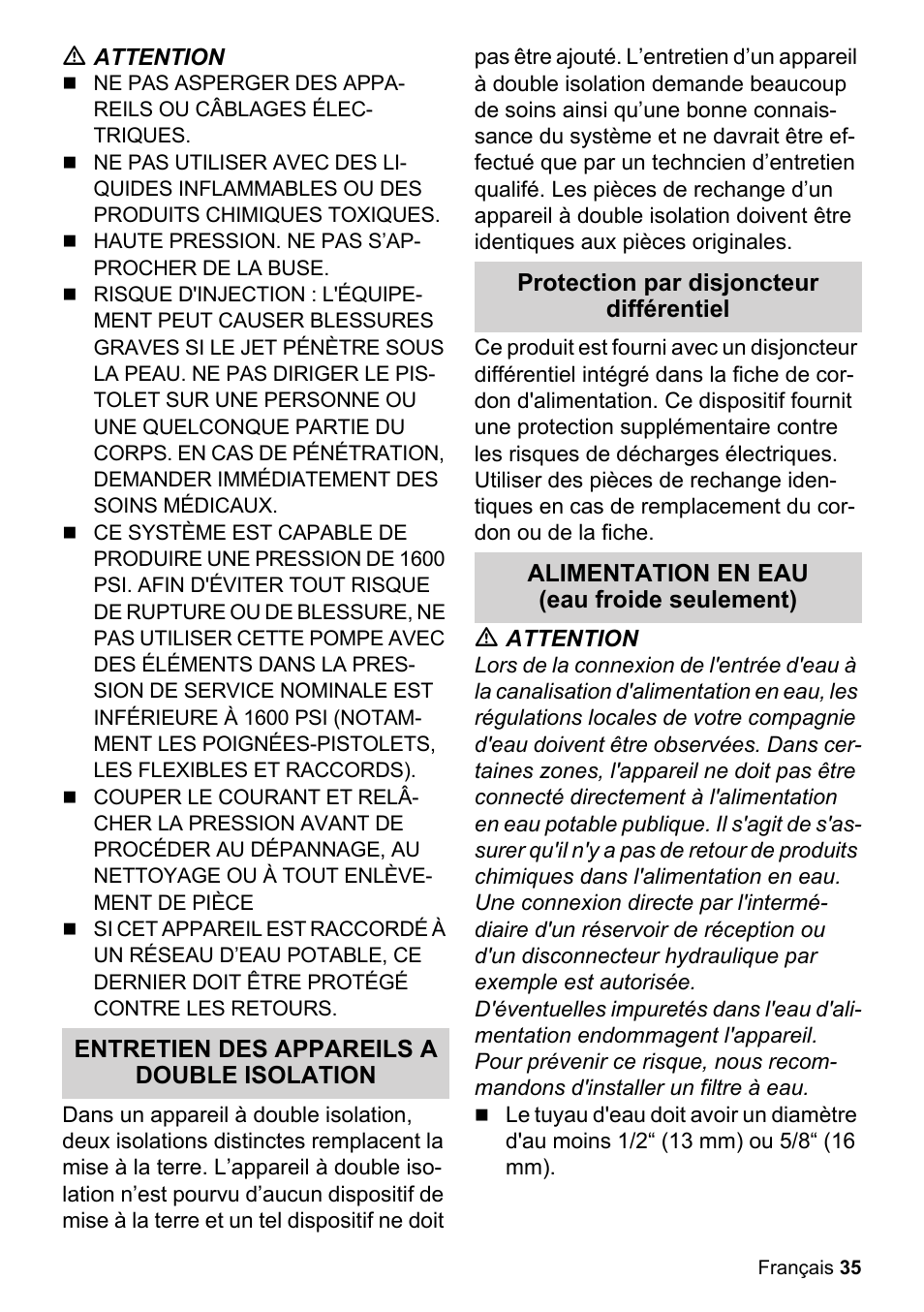 Karcher K 2-425 User Manual | Page 35 / 48