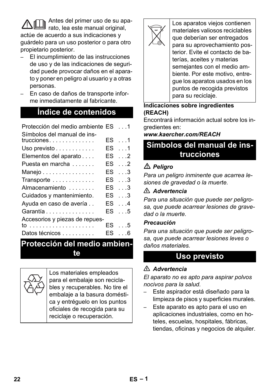 Karcher NT 45-1 Eco CUL User Manual | Page 22 / 32