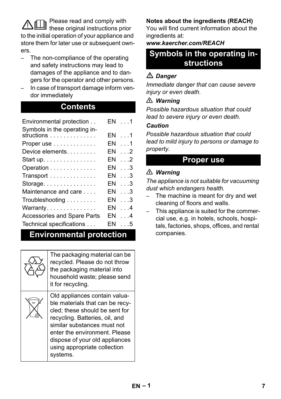 Karcher NT 45-1 Eco CUL User Manual | Page 7 / 32