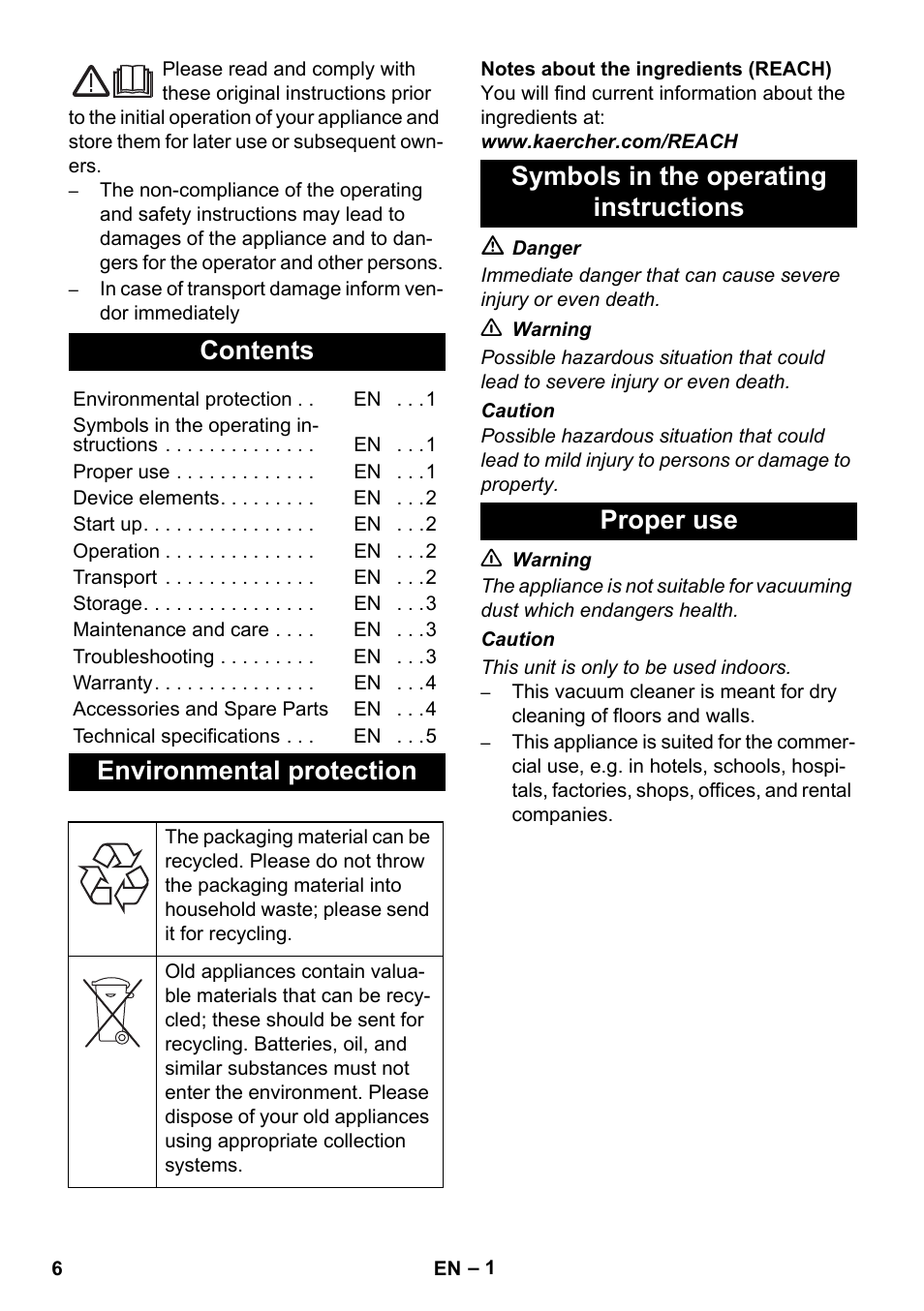 Karcher T 12-1 CUL User Manual | Page 6 / 28