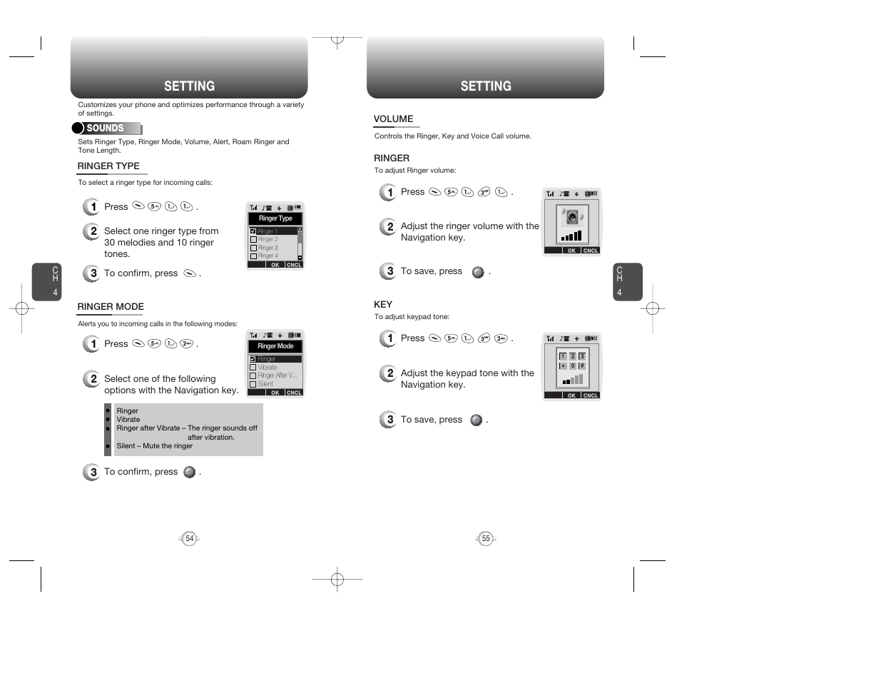 Setting | Audiovox WIRELESS HANDSET WITH GPS CDM-8300 User Manual | Page 29 / 67