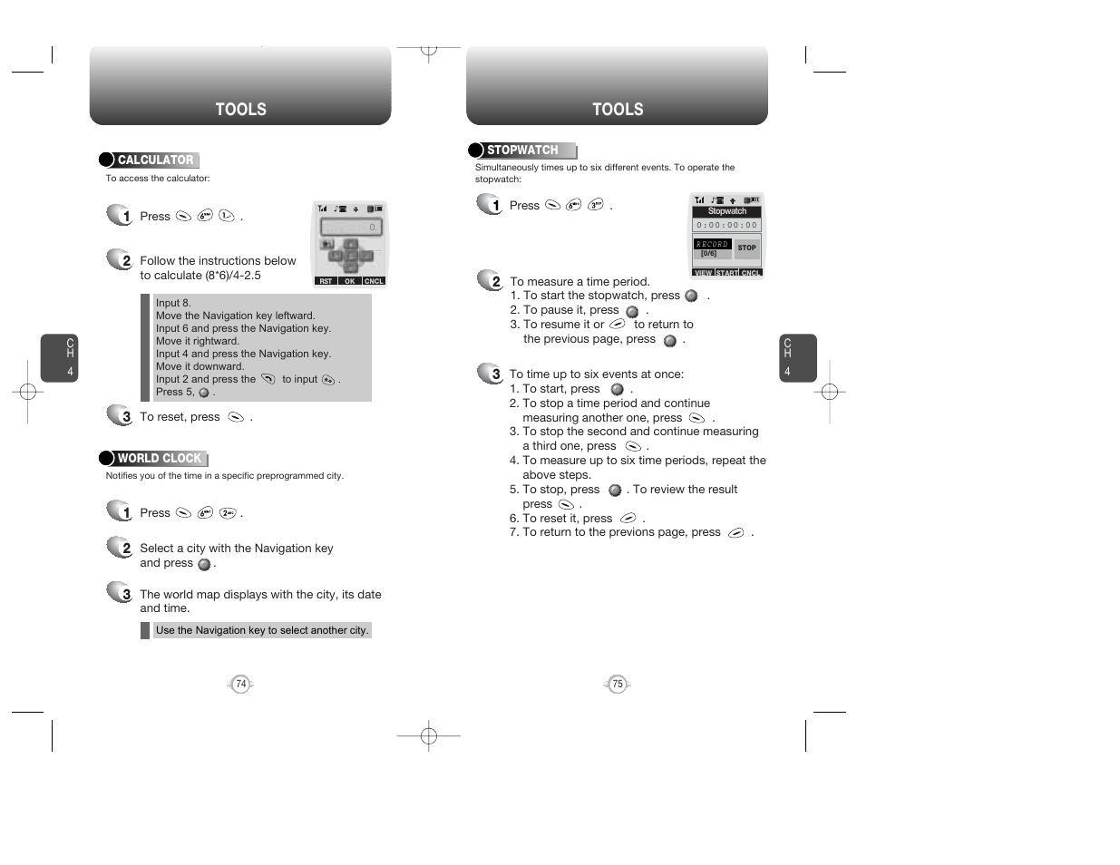 Tools | Audiovox WIRELESS HANDSET WITH GPS CDM-8300 User Manual | Page 39 / 67