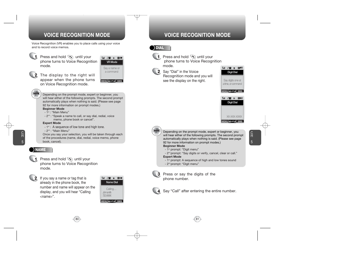 Voice recognition mode | Audiovox WIRELESS HANDSET WITH GPS CDM-8300 User Manual | Page 42 / 67