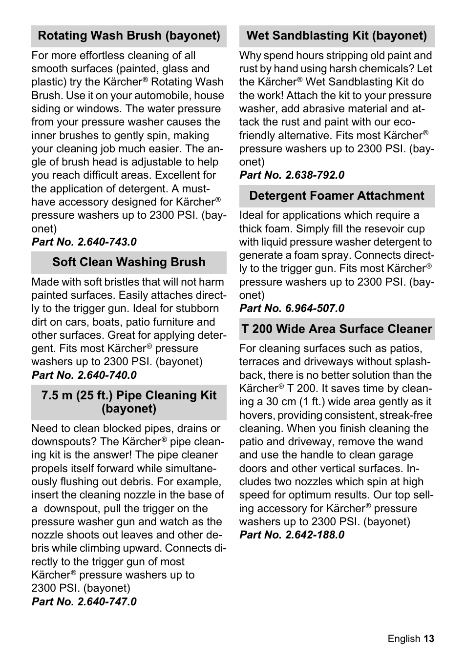 Karcher K 2-20 M Plus User Manual | Page 13 / 48