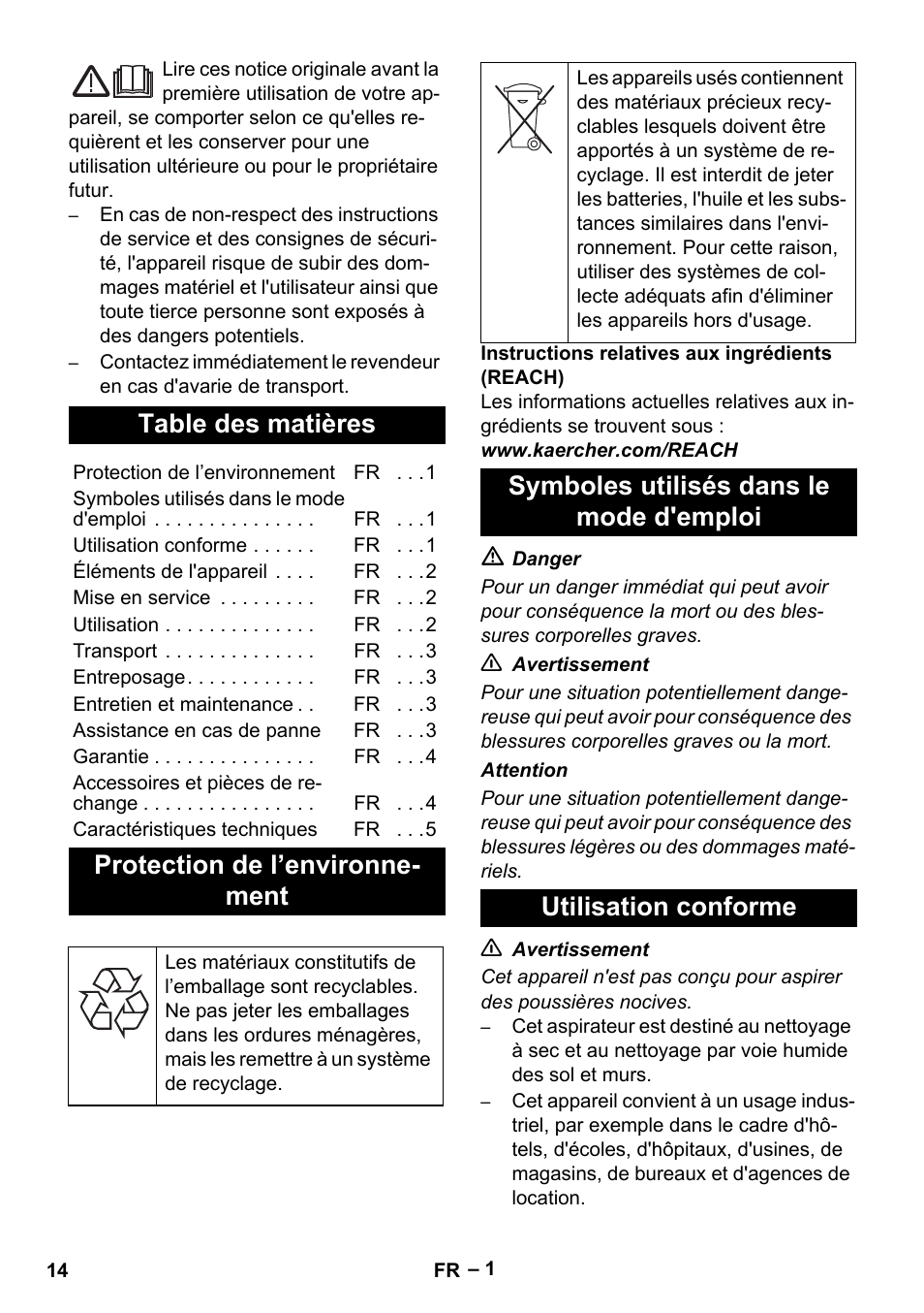 Karcher NT 48-1 Professional User Manual | Page 14 / 28