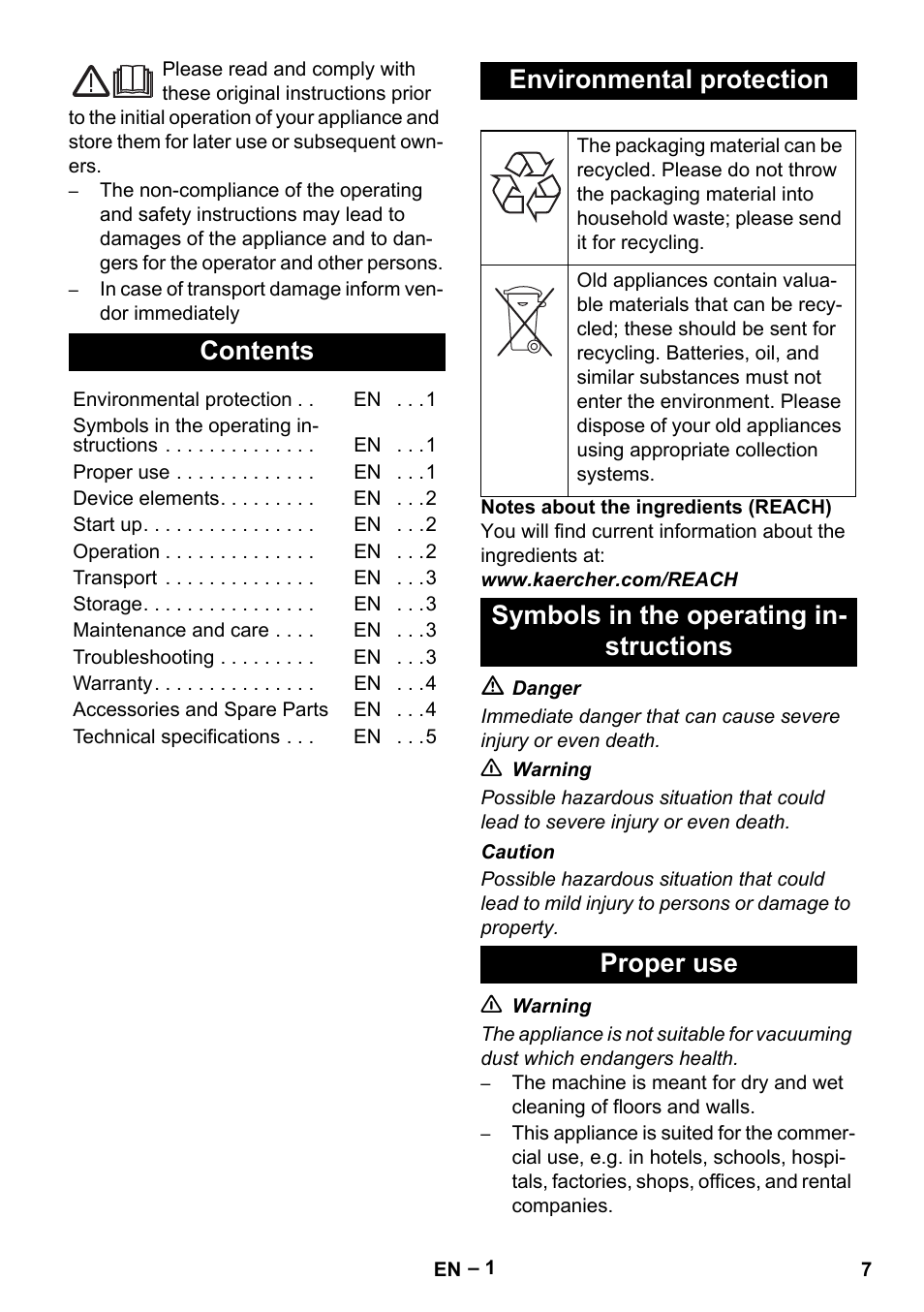 Karcher NT 48-1 Professional User Manual | Page 7 / 28