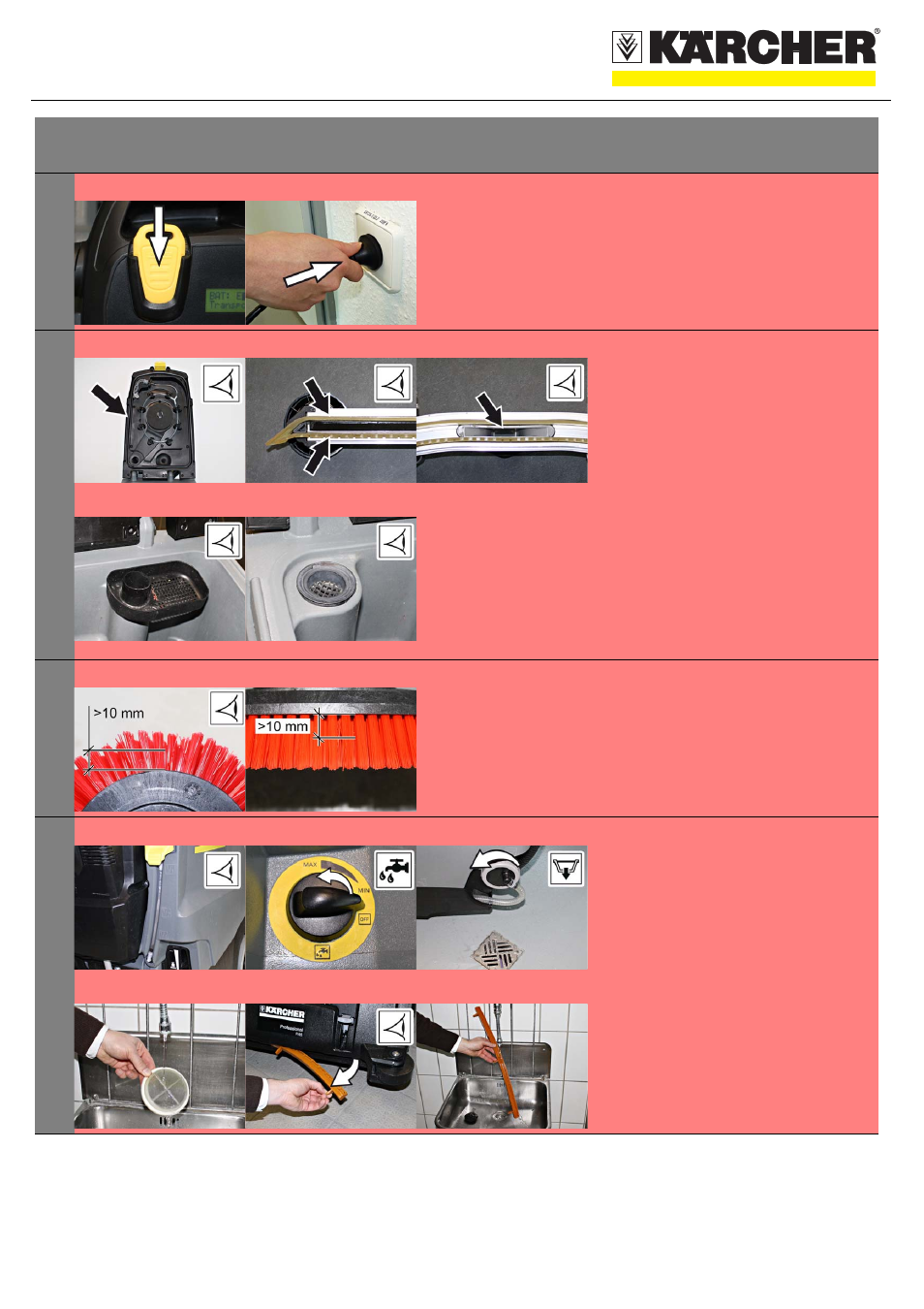 Quickstart, Troubleshooting | Karcher B 60 W roller User Manual | Page 5 / 6