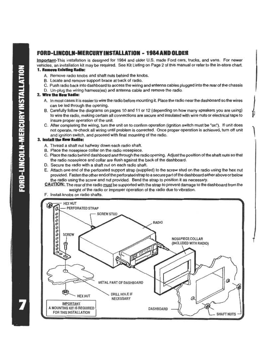 Ford-uhcoln-lilercurrinstallatfon - 1984and0lder | Audiovox AV-970 User Manual | Page 8 / 19