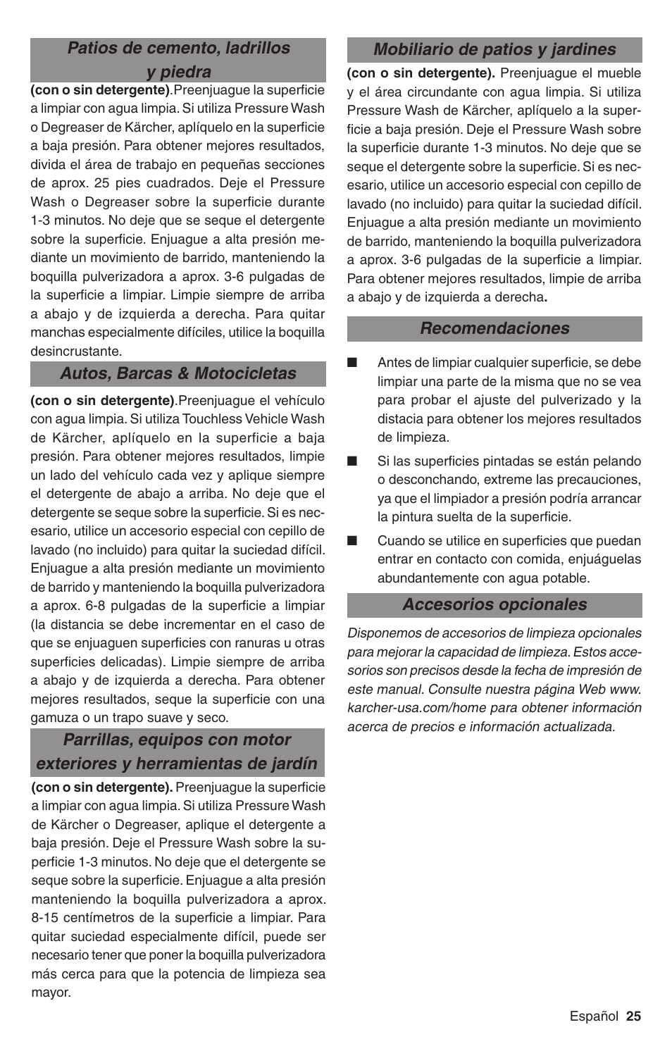 Karcher G 2700 DH User Manual | Page 25 / 44