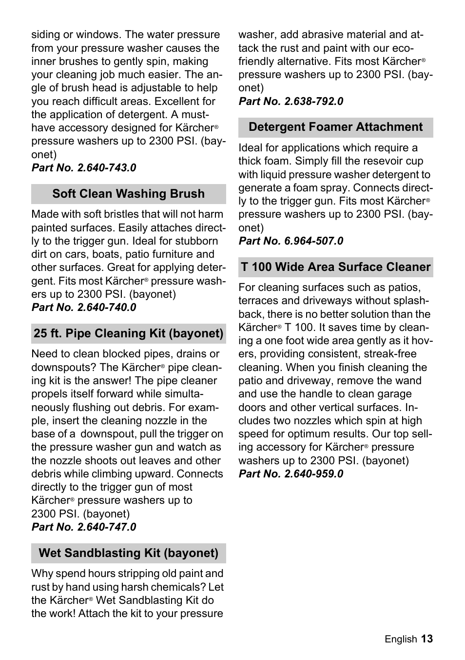 Karcher K 2-29 User Manual | Page 13 / 48