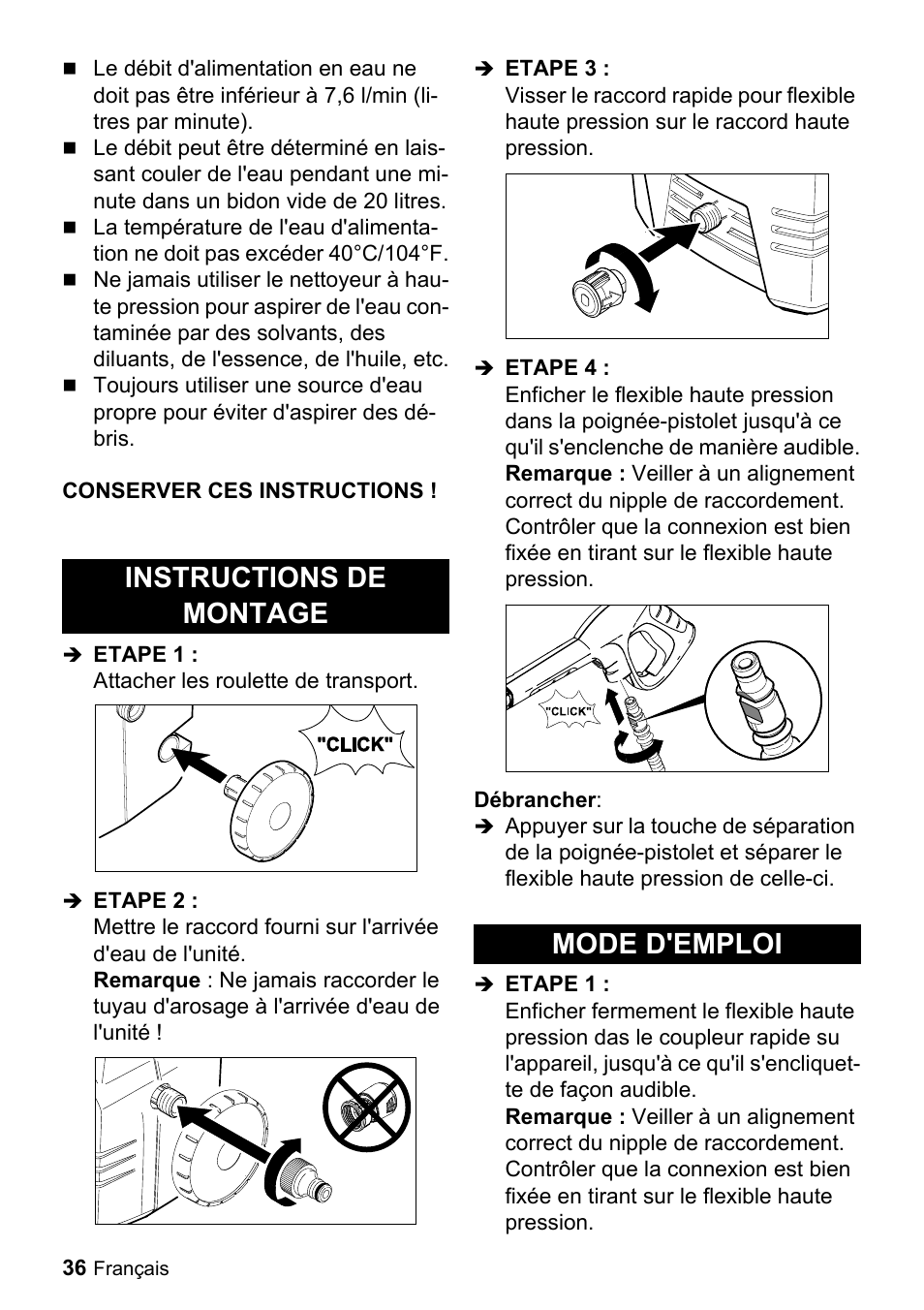 Instructions de montage mode d'emploi | Karcher K 2-29 User Manual | Page 36 / 48