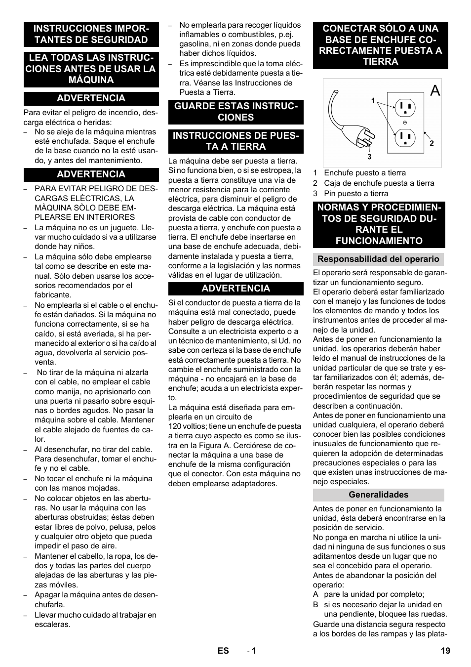 Español | Karcher BR 40-10 C ADV User Manual | Page 19 / 28