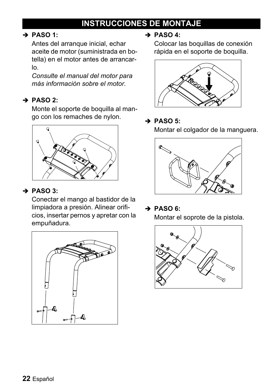 Instrucciones de montaje | Karcher G 4000 OH servo press User Manual | Page 22 / 50