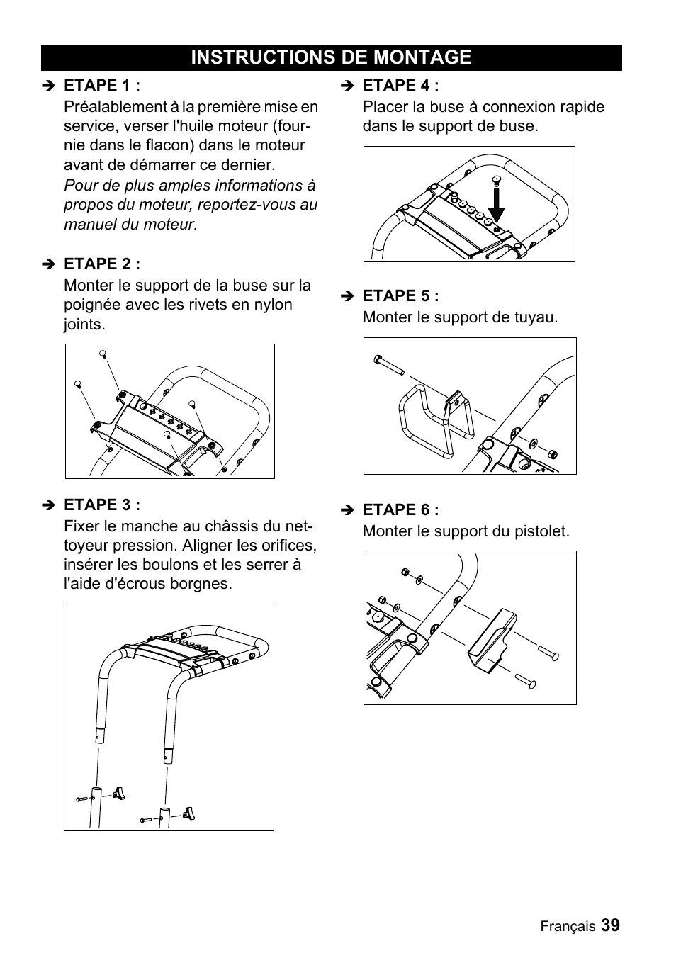 Instructions de montage | Karcher G 4000 OH servo press User Manual | Page 39 / 50