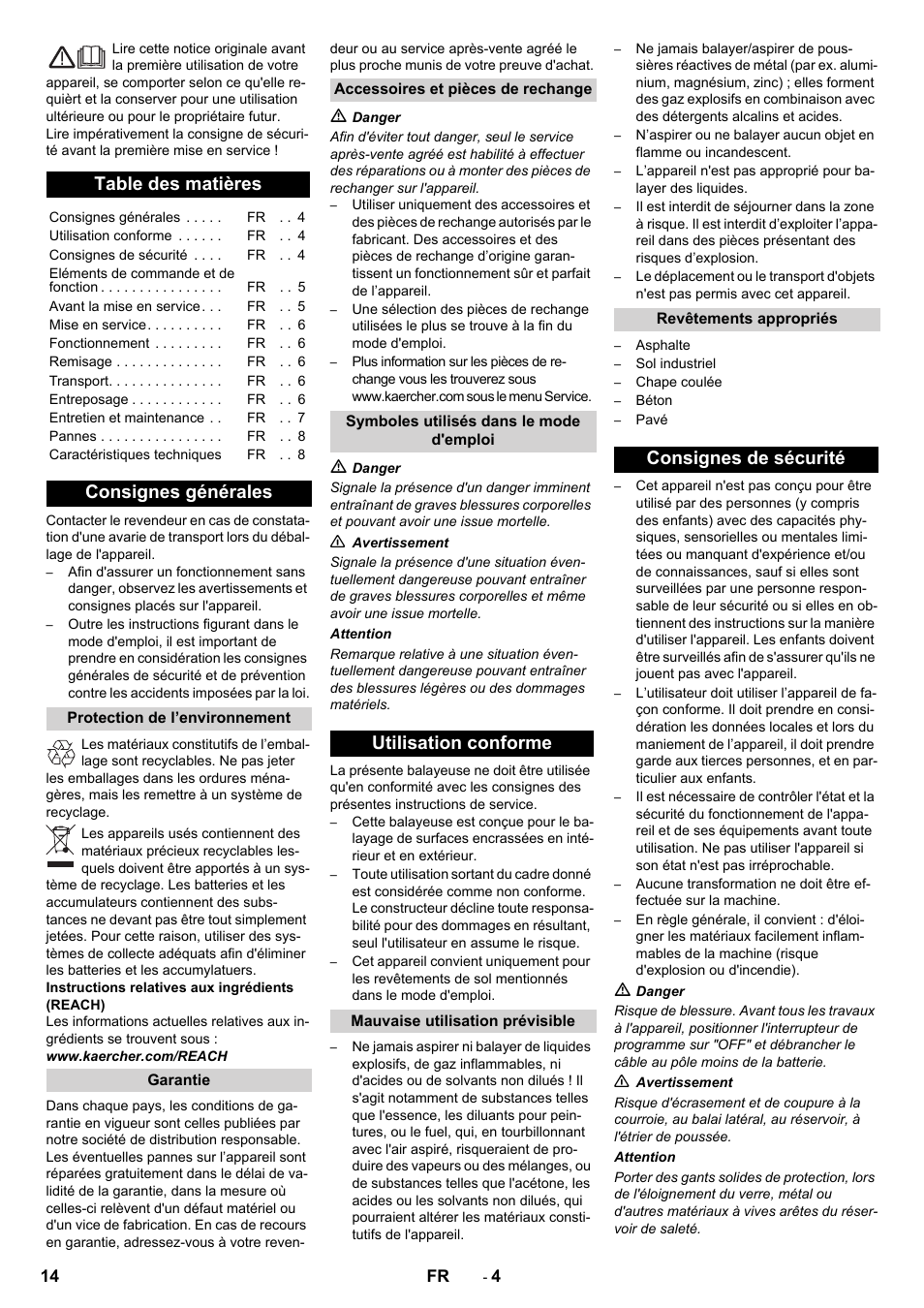 Karcher KM 70-30 C Bp Pack Adv User Manual | Page 14 / 28