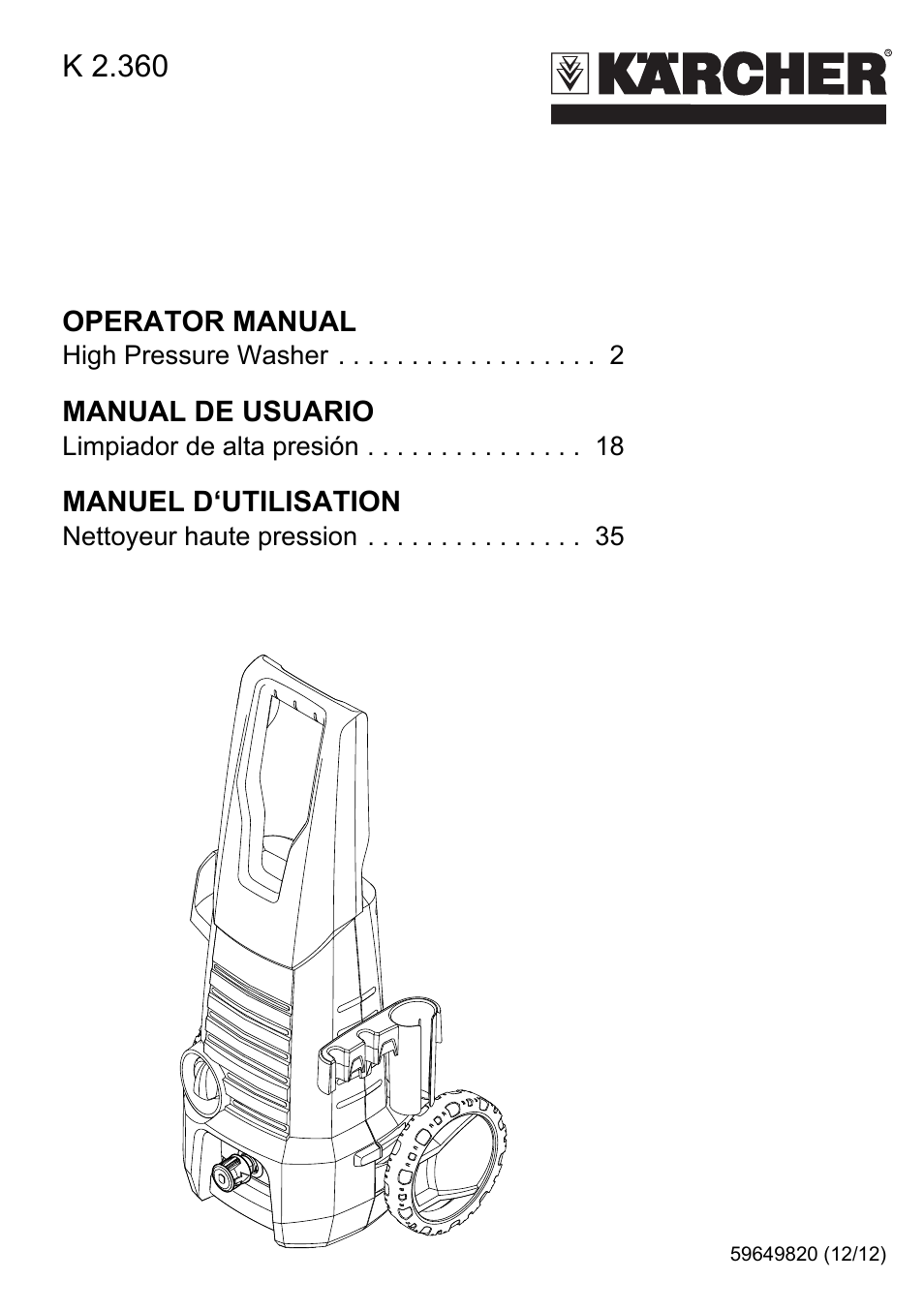 Karcher K 2-360 CCK User Manual | 52 pages