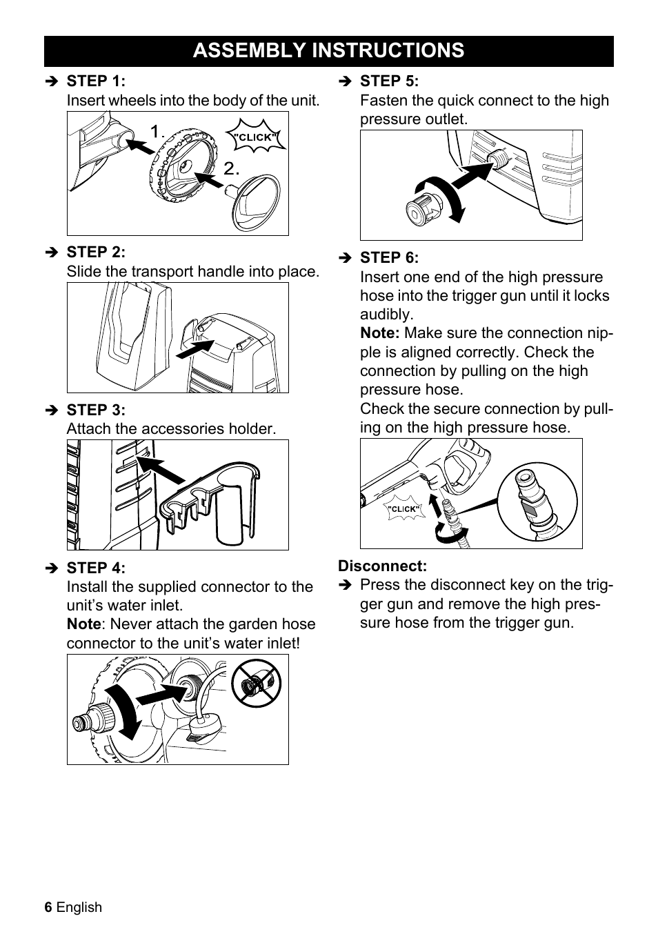 Assembly instructions | Karcher K 2-360 CCK User Manual | Page 6 / 52