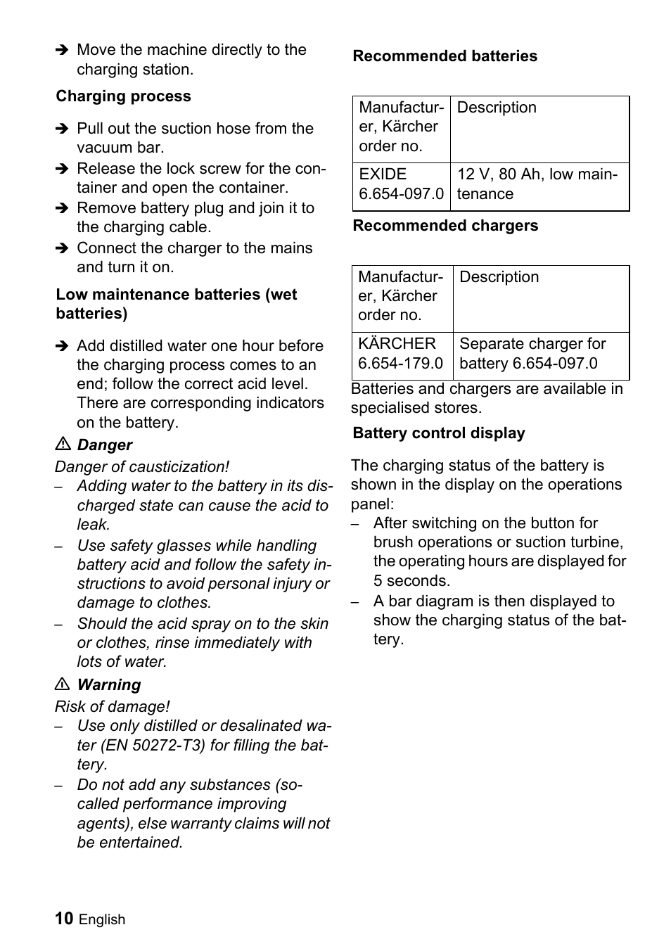 Karcher BD 530 Bp User Manual | Page 10 / 56