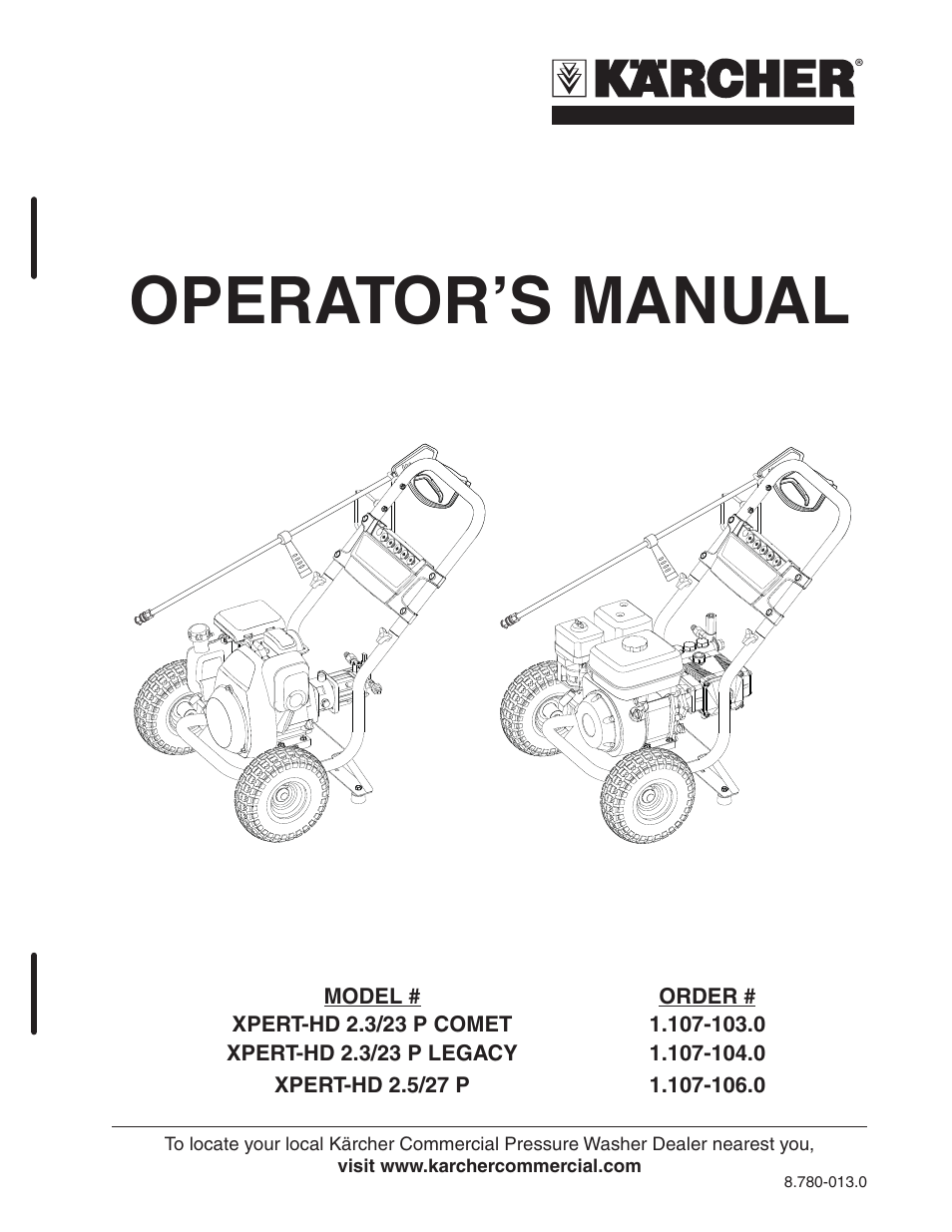 Karcher HD 2-5-27 P User Manual | 20 pages