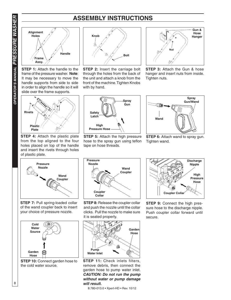 Assembly instructions, Pressure w asher | Karcher HD 2-5-27 P User Manual | Page 8 / 20