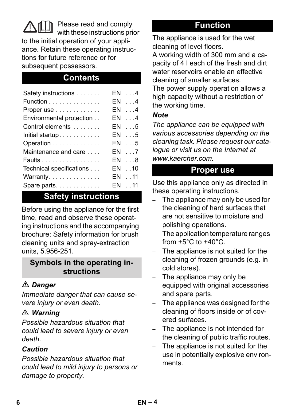 Karcher BR 30-4 User Manual | Page 6 / 44