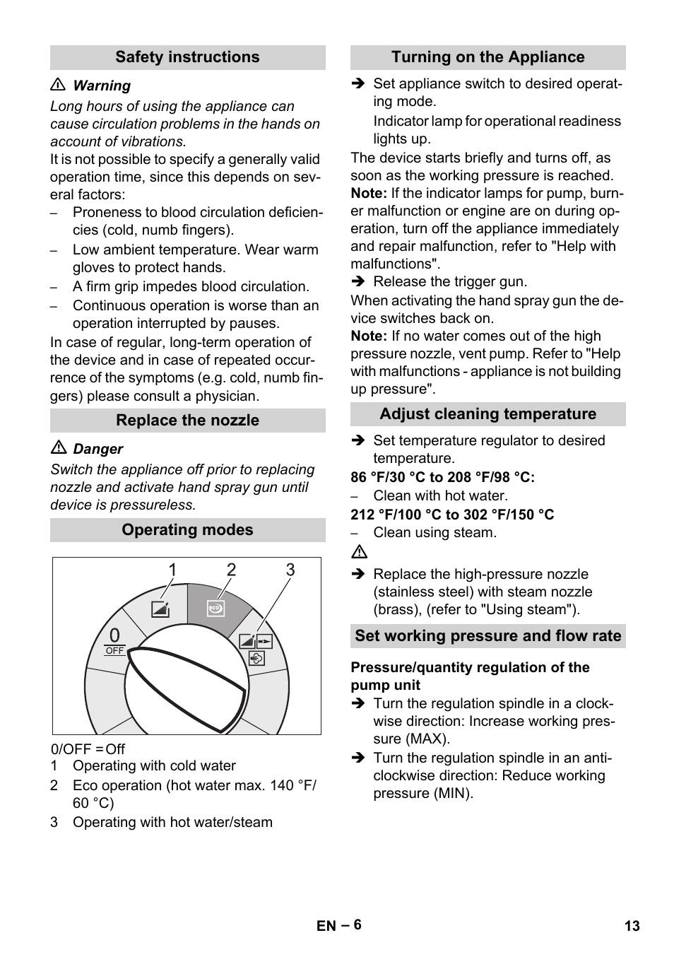Karcher HDS 4-5-22 -4M Ea User Manual | Page 13 / 60