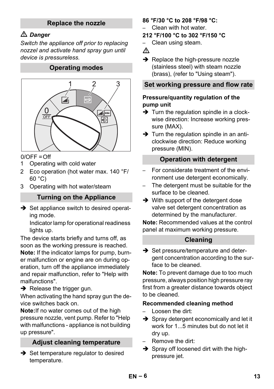 Karcher HDS 3-5-23 -4M Eg User Manual | Page 13 / 60