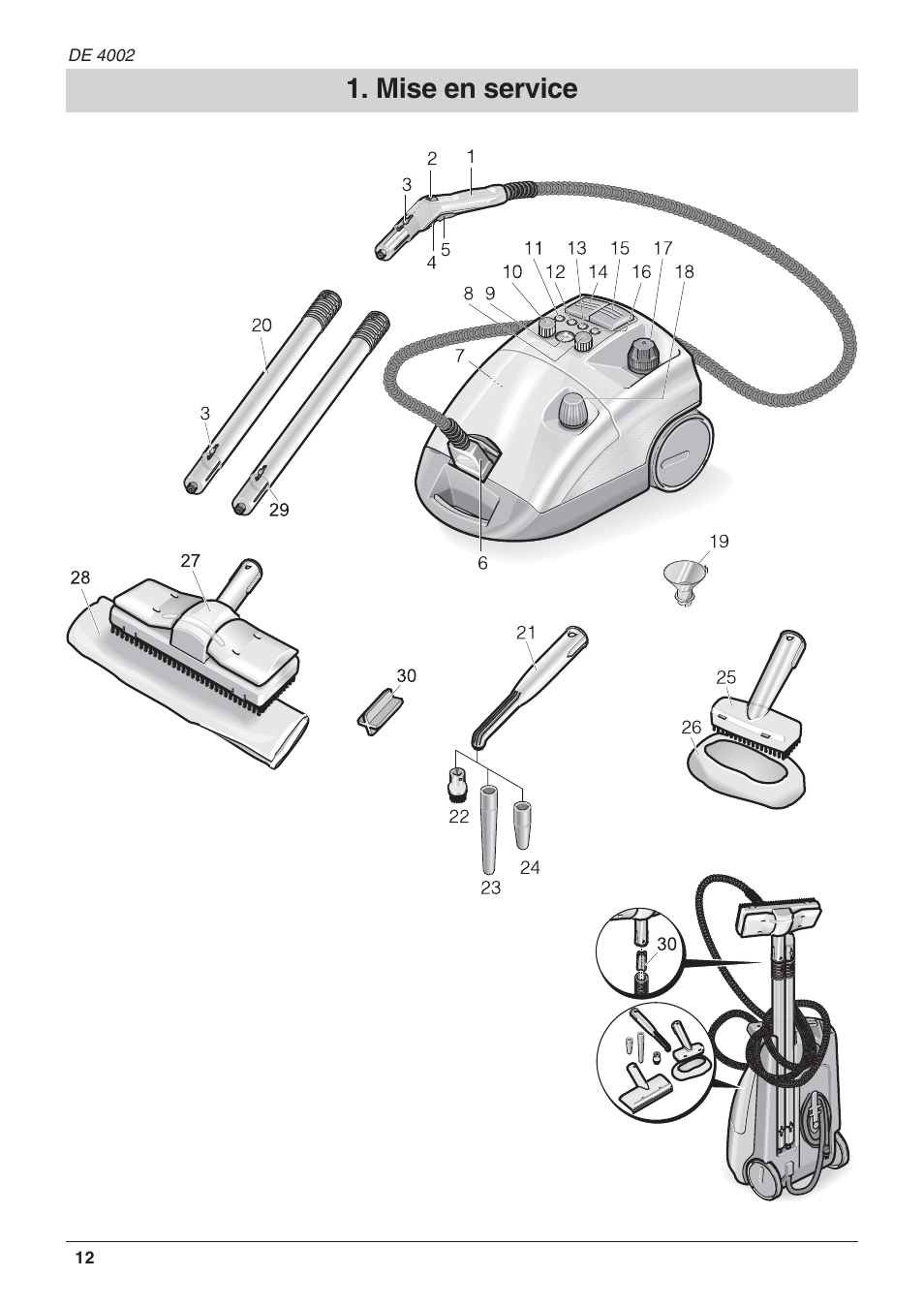 Mise en service | Karcher DE 4002 User Manual | Page 12 / 31