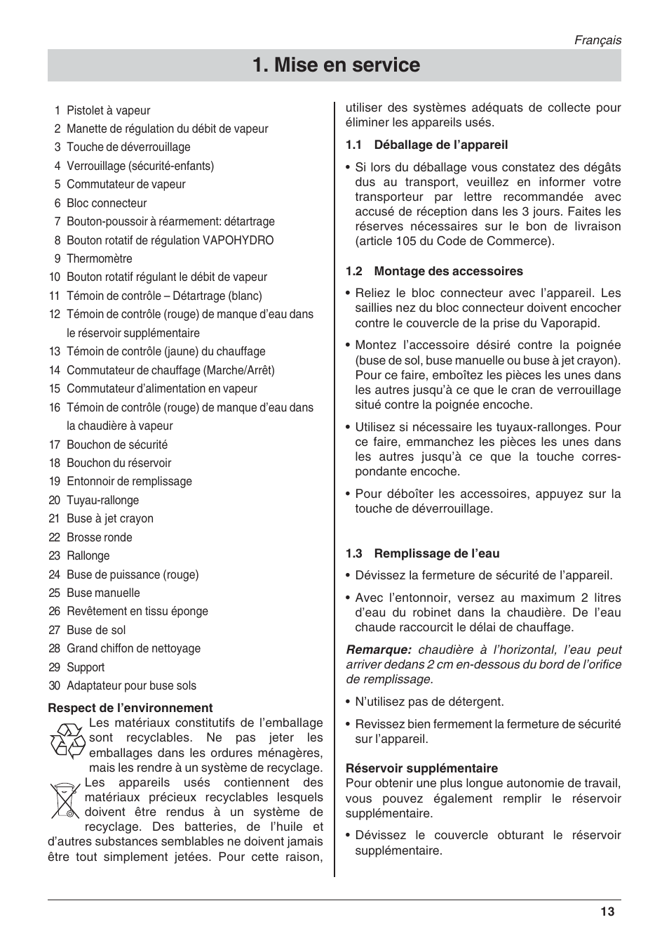 Mise en service | Karcher DE 4002 User Manual | Page 13 / 31