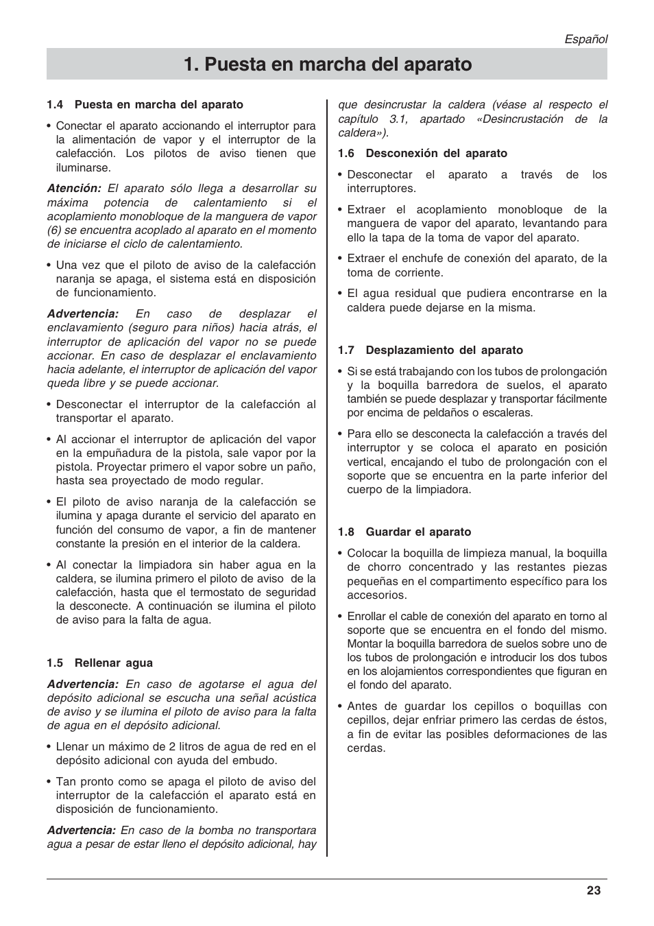 Puesta en marcha del aparato | Karcher DE 4002 User Manual | Page 23 / 31