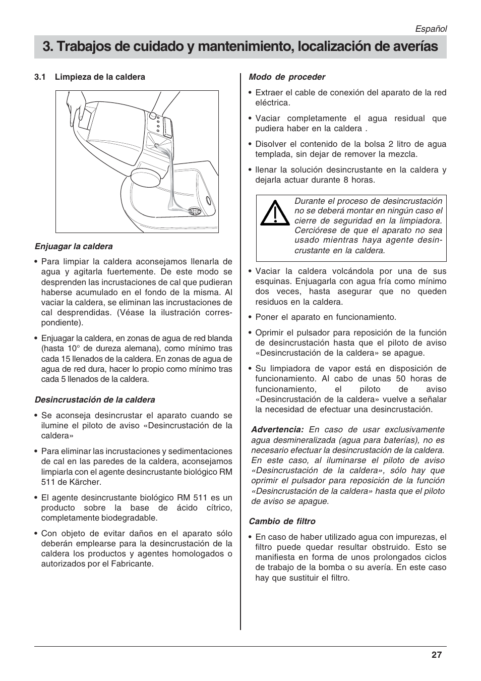 Karcher DE 4002 User Manual | Page 27 / 31