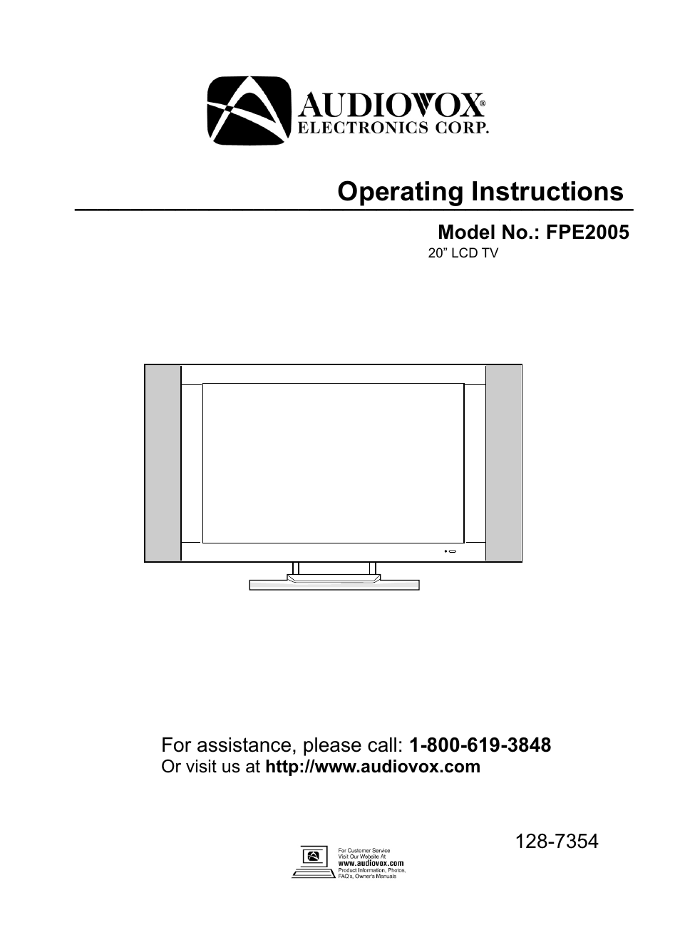 Audiovox FPE2005 User Manual | 44 pages