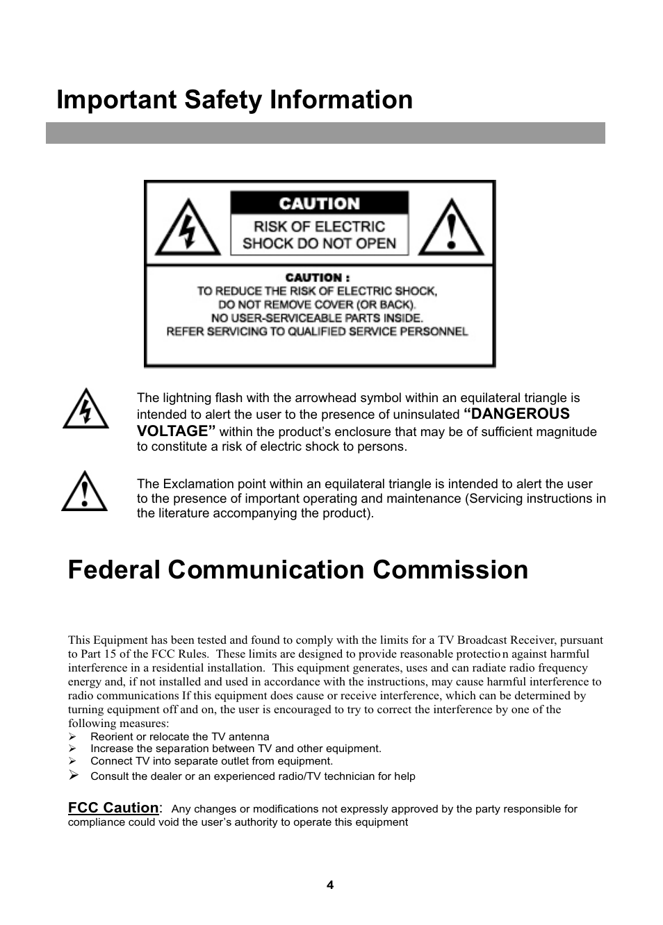 Audiovox FPE2005 User Manual | Page 4 / 44