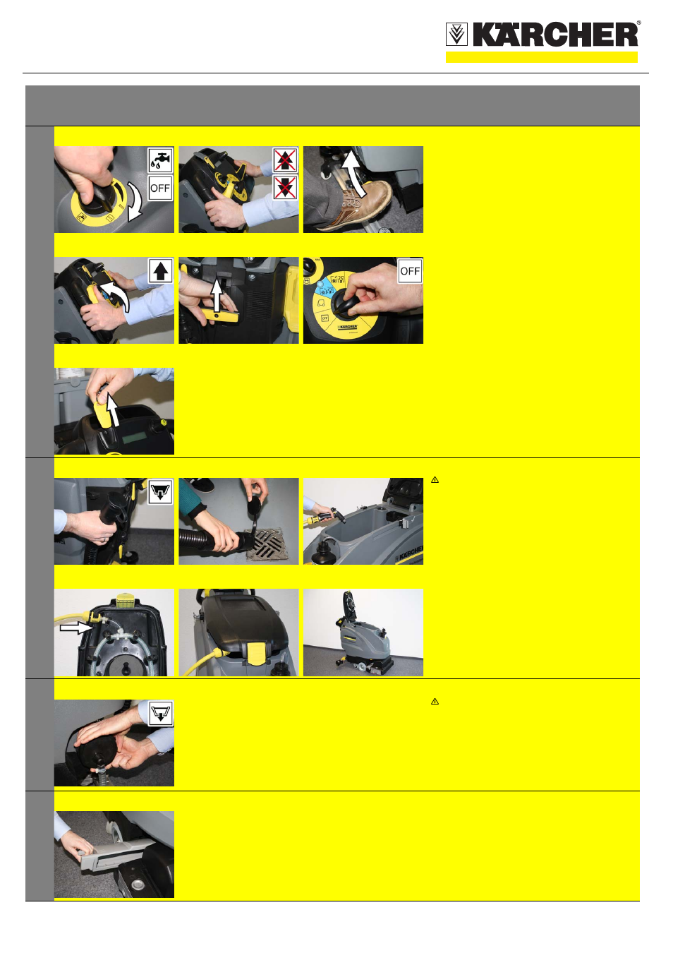 Quickstart, Finish operation | Karcher B 40 W DOSE disc User Manual | Page 3 / 7