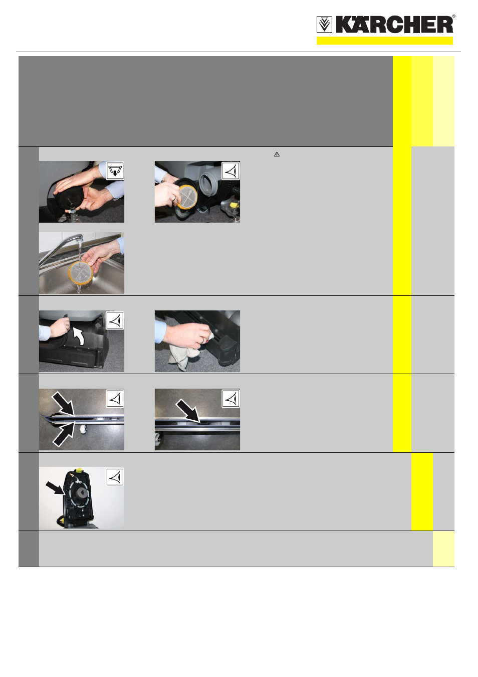 Quickstart, Maintenance and care | Karcher B 40 W DOSE disc User Manual | Page 5 / 7
