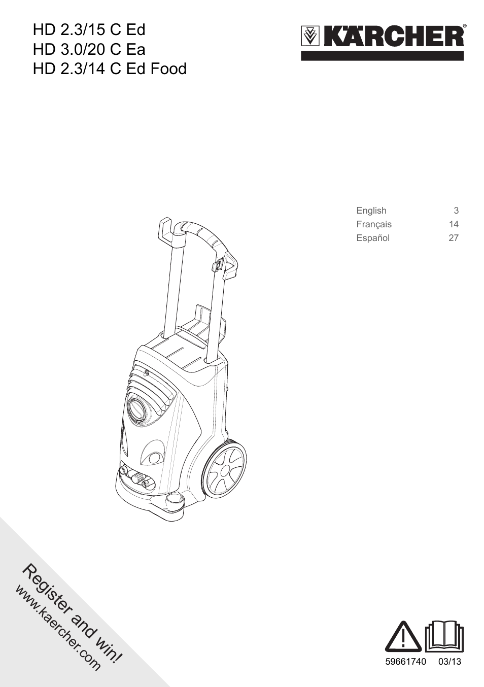 Karcher HD 3-0-20 C Ea User Manual | 44 pages