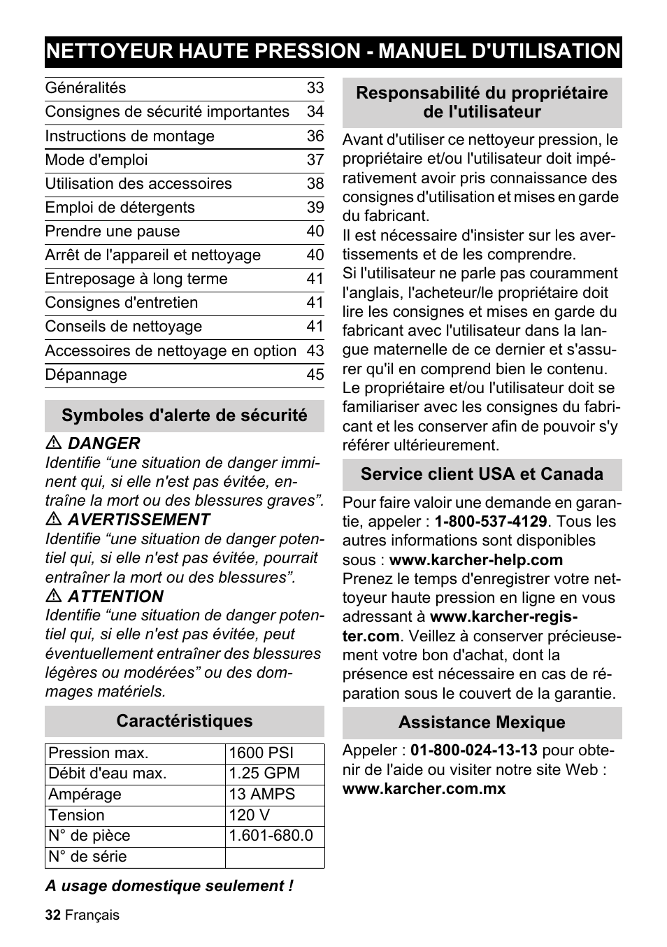 Nettoyeur haute pression - manuel d'utilisation | Karcher K 2-350 User Manual | Page 32 / 48