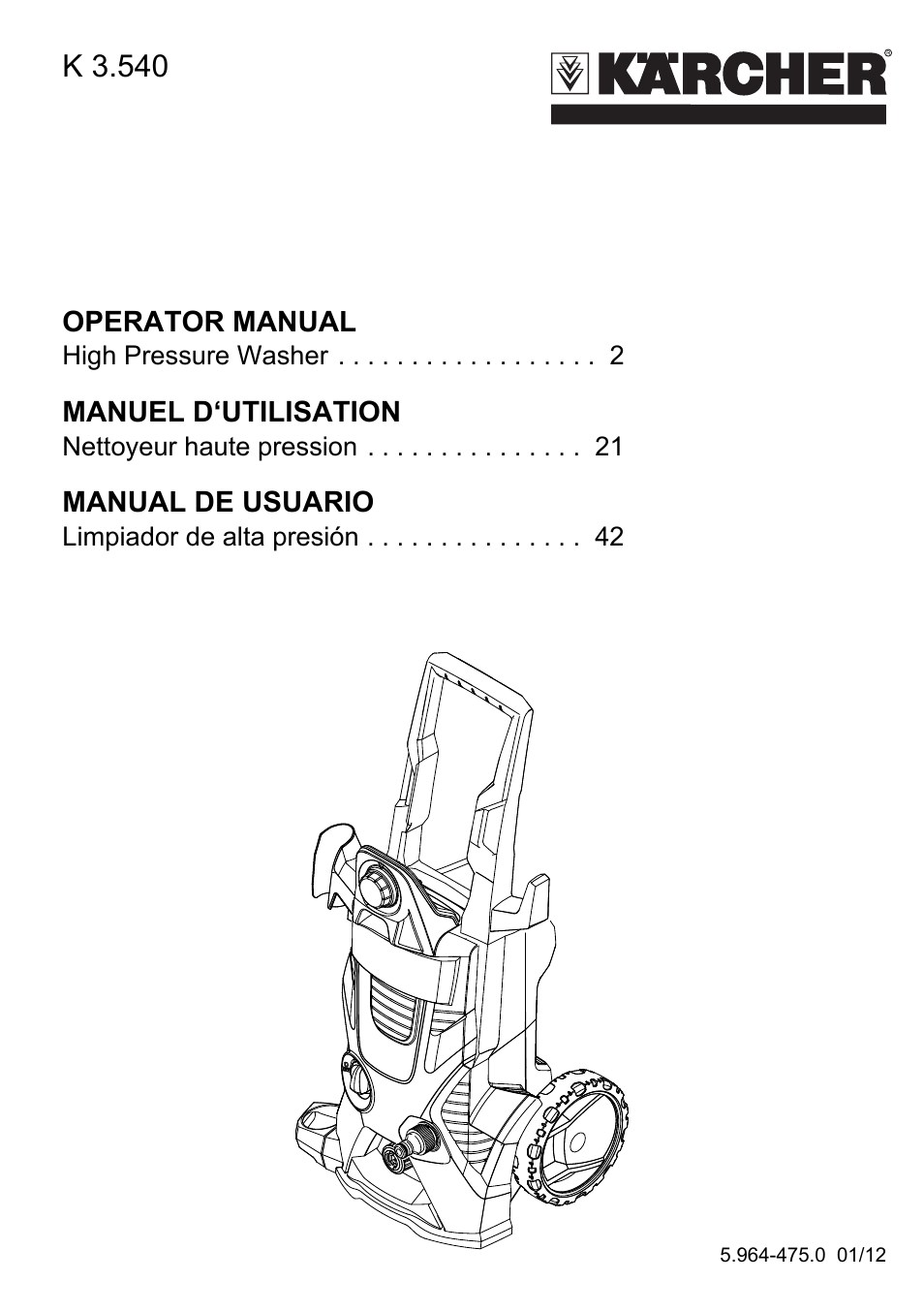 Karcher K 3-540 User Manual | 64 pages