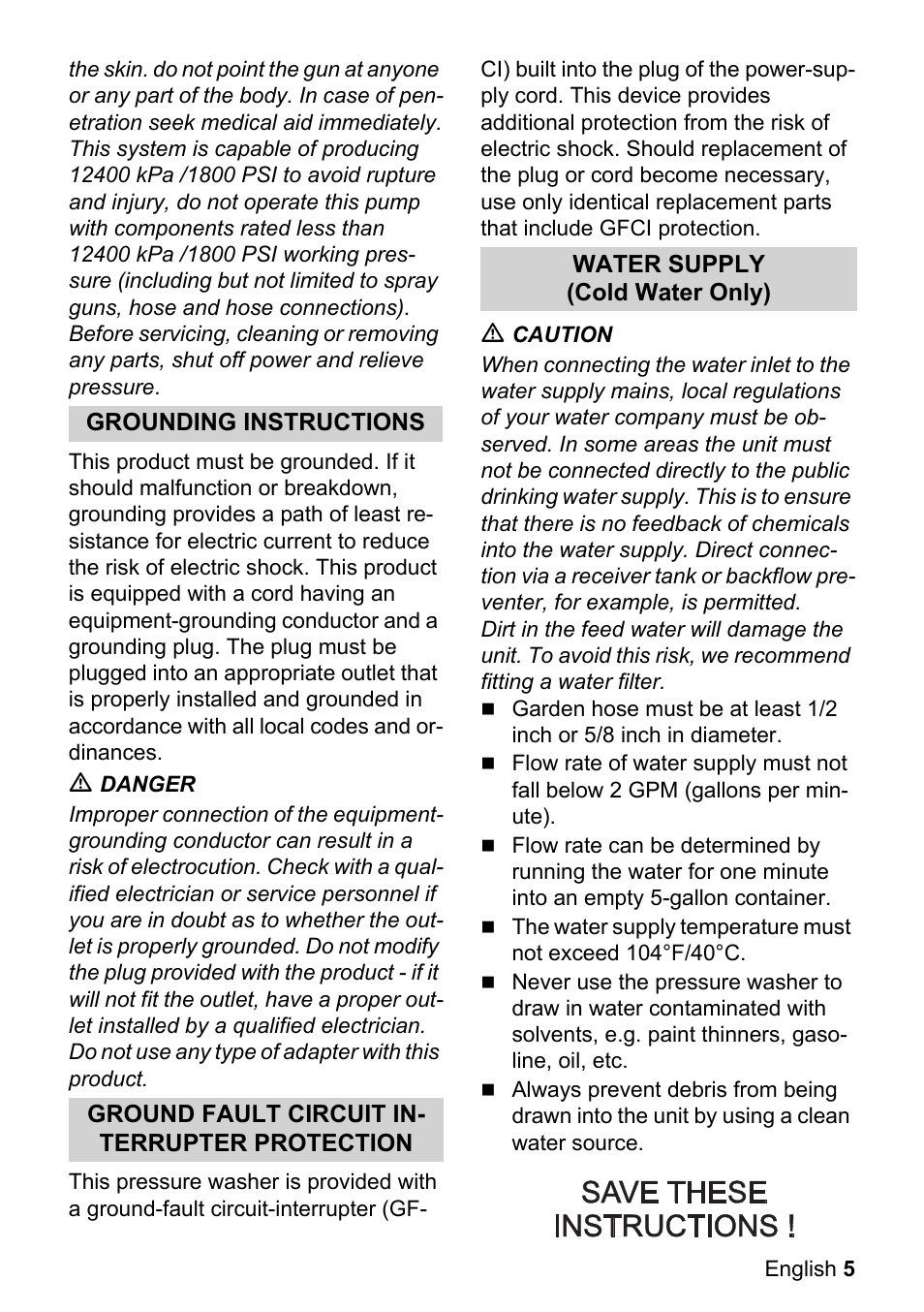 Karcher K 3-540 User Manual | Page 5 / 64
