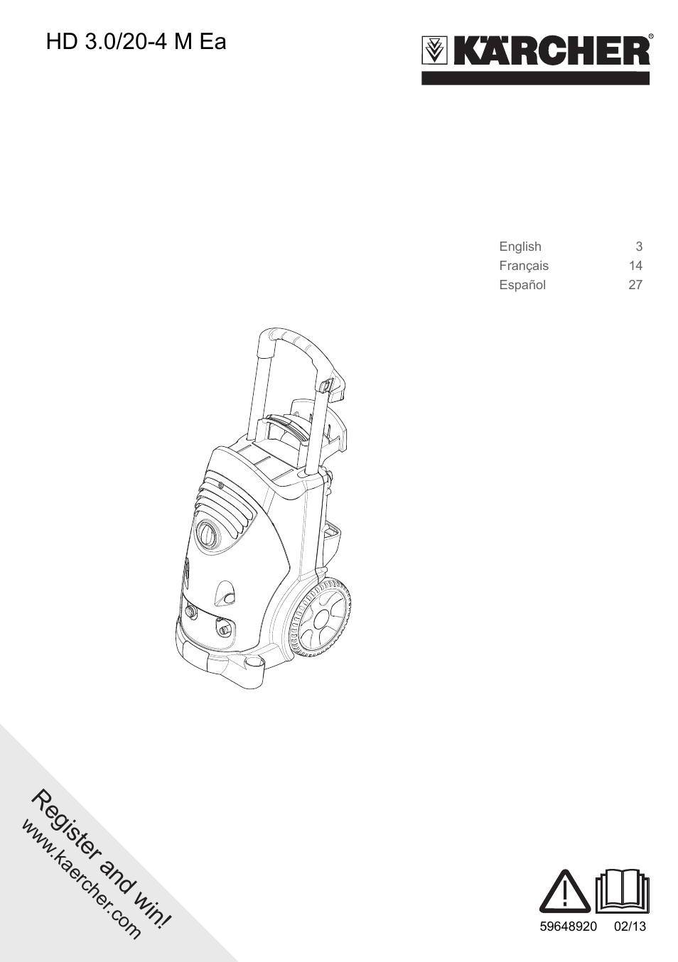 Karcher HD 3-0-20- 4M Ea User Manual | 44 pages