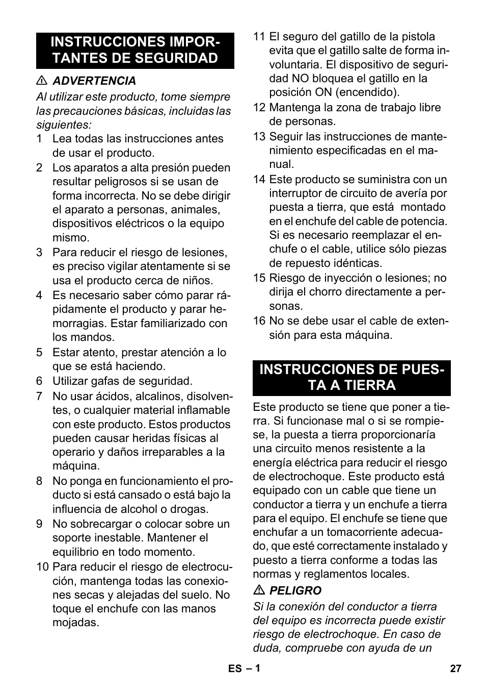 Español | Karcher HD 3-0-20- 4M Ea User Manual | Page 27 / 44