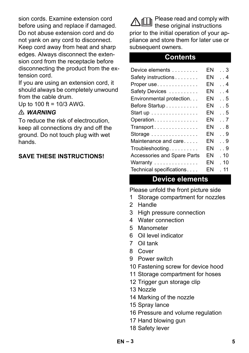Karcher HD 3-0-20- 4M Ea User Manual | Page 5 / 44