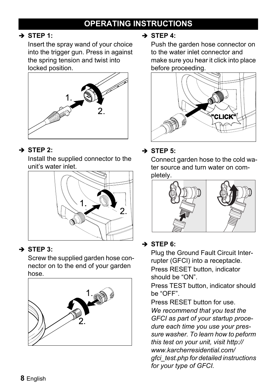 Operating instructions | Karcher K 3-690 User Manual | Page 8 / 60