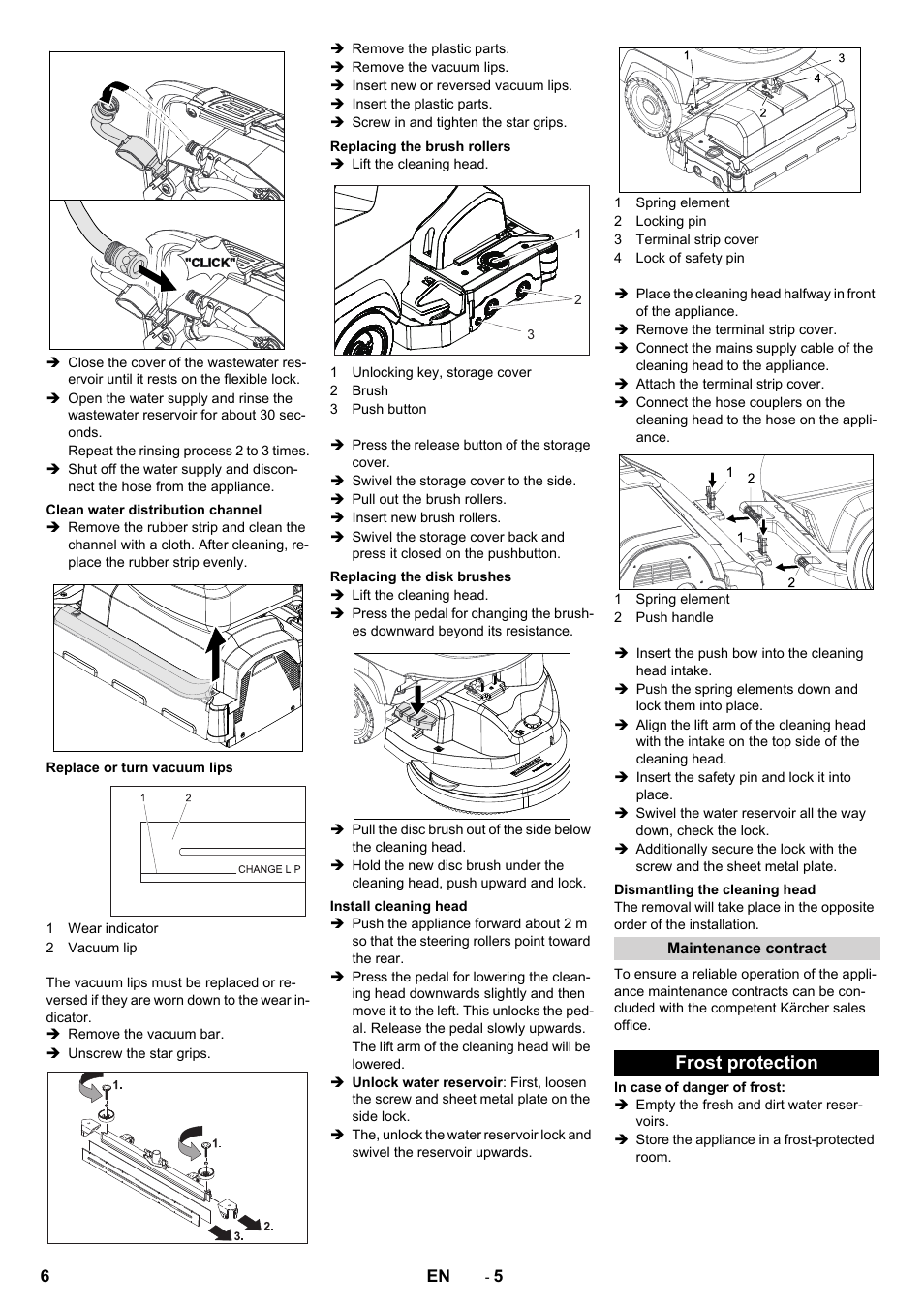 Frost protection | Karcher B 40 W DOSE roller User Manual | Page 6 / 12