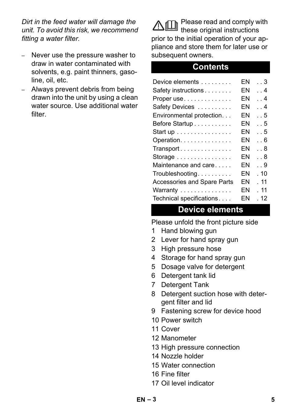 Karcher HD 4-5-32-4 S Ec User Manual | Page 5 / 44