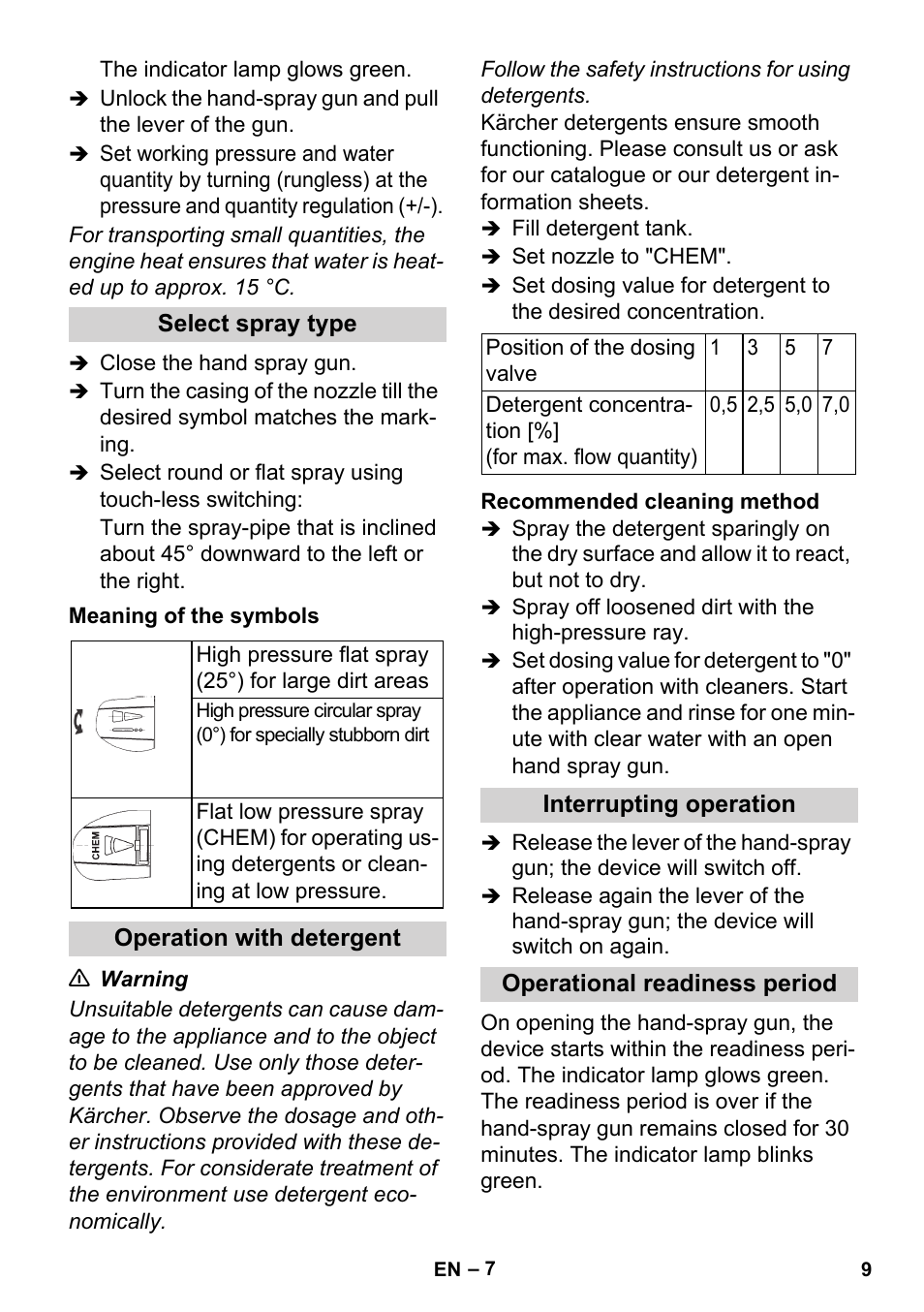 Karcher HD 4-5-32-4 S Ec User Manual | Page 9 / 44