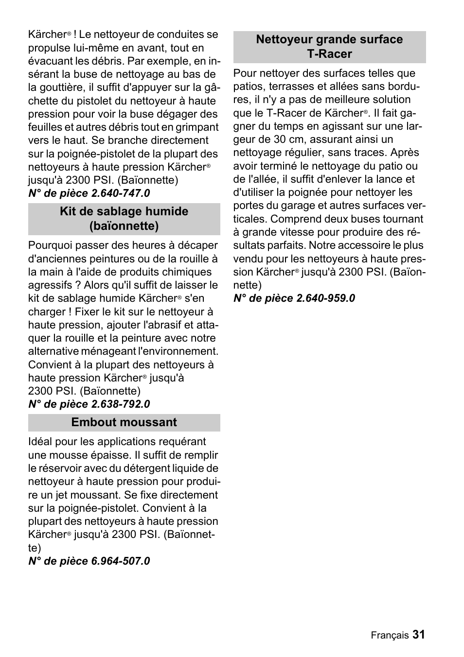 Karcher K 3-49 M Plus User Manual | Page 31 / 52